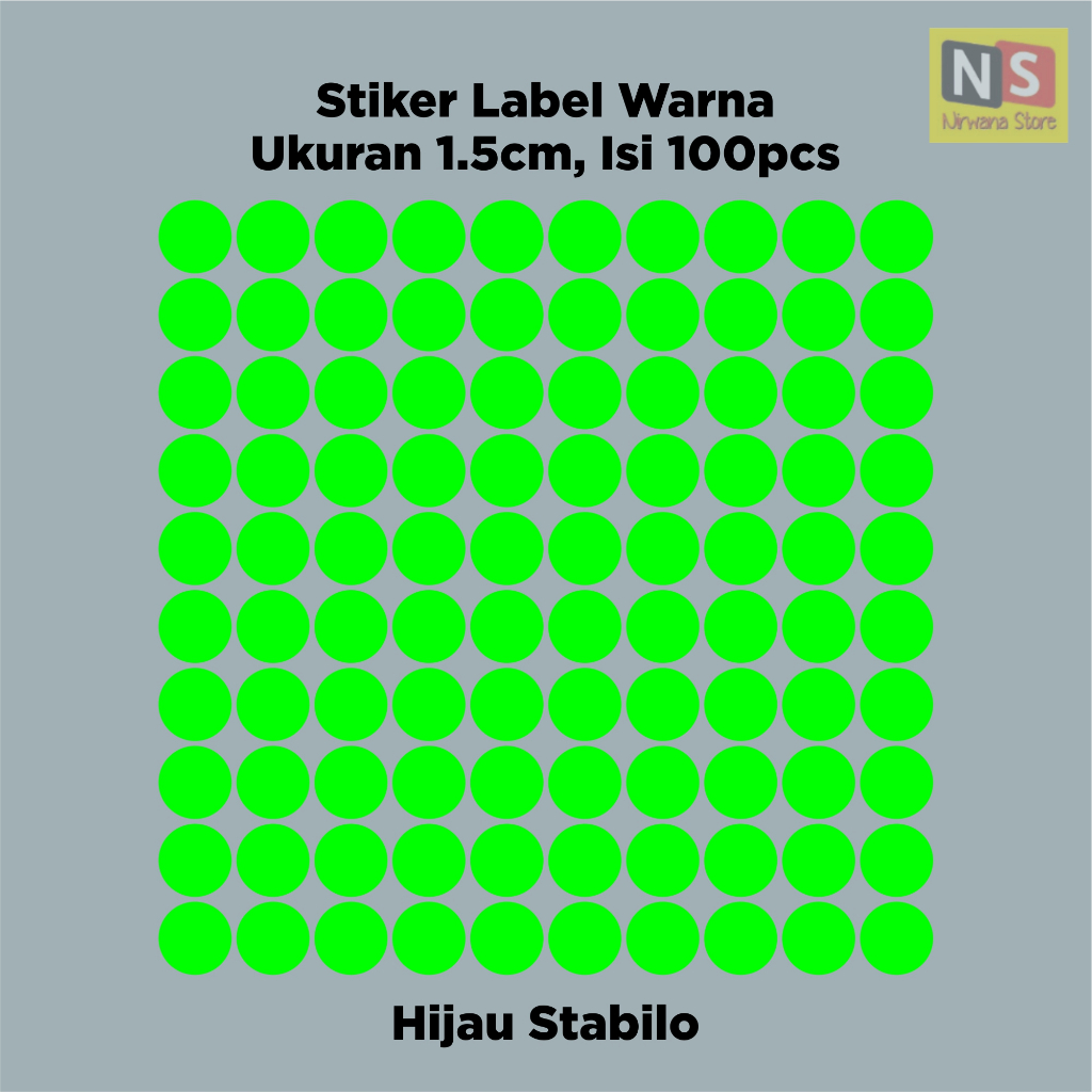 

Cutting Stiker Label Warna Bulat - Ukuran 1.5 cm s/d 4 cm bahan oracal