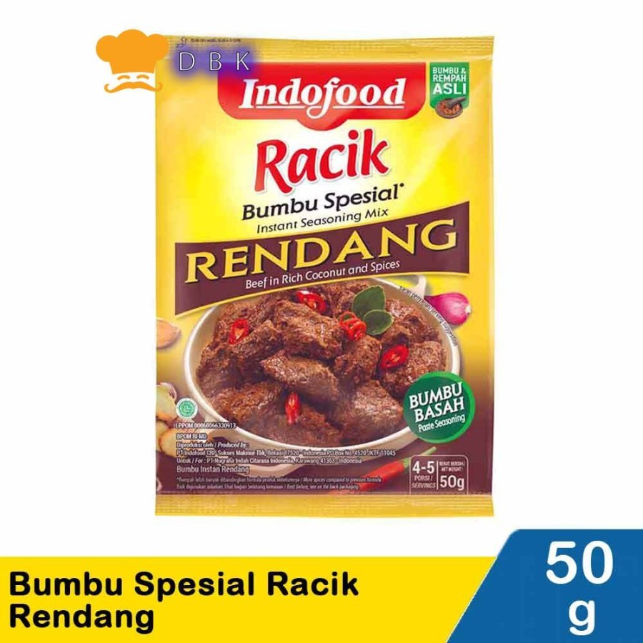 

Indofood racik rendang 50gr Bumbu instant special
