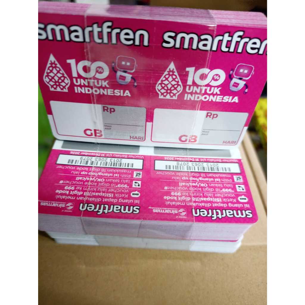 VOUCHER SMARTFREN NASIONAL BAHAN INJECT ZERO BLANK/voucher kosongan smartfren termurah /voucher mura