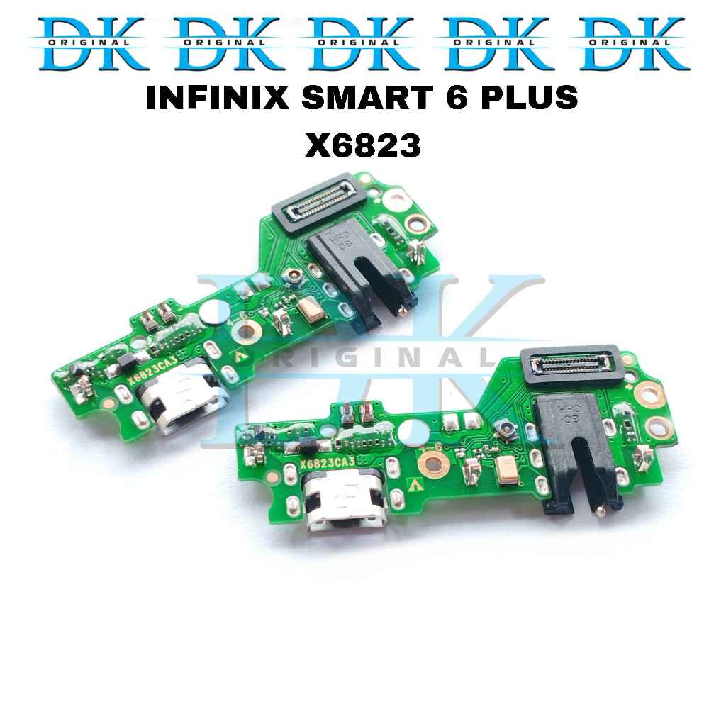 Konektor Charger Infinix Smart 6 Plus X6823 USB Papan Cas Mic Pcb Board Ori