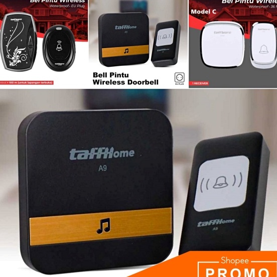 Berkualitas Tinggi Bel Pintu Rumah Wireless Tanpa Kabel Jarak Jauh Waterproof Doorbell Alarm Bell Li