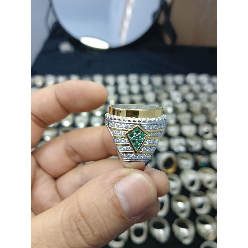 ring perak tanam dim 19x17