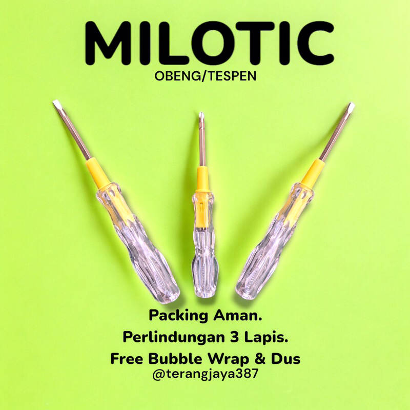 Tespen Milotic Kecil / Obeng Plus minus / Tespen listrik