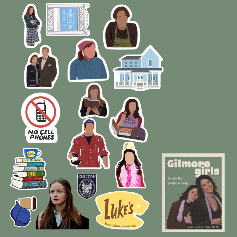 

Gilmore Girls waterproof anti air stiker untuk HP laptop gawai Tumblr jurnal notebook high quality