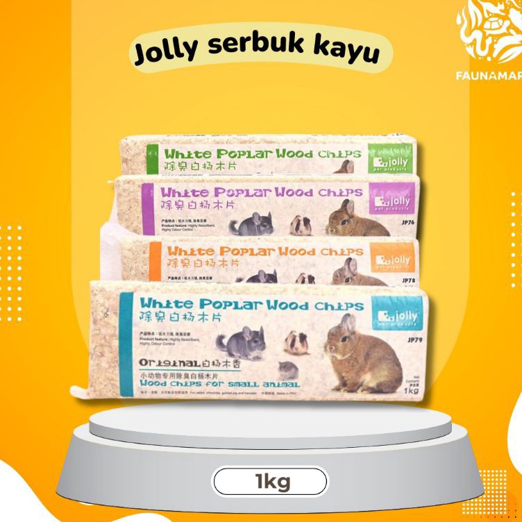Jolly 1 kg White Poplar Wood Serbuk Kayu Hamster