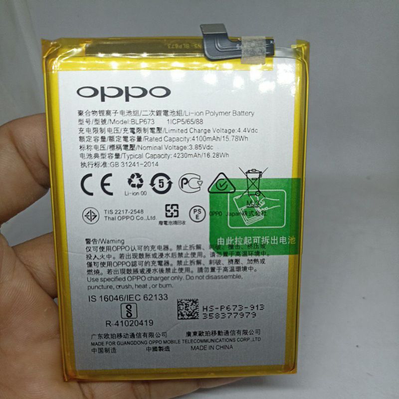 BATRE BATREY BATREI OPPO A31 BLP673 ORI BERGARANSI