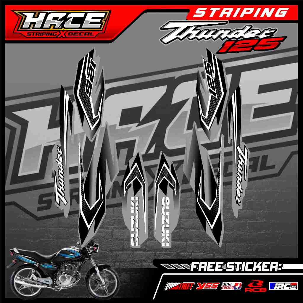 521 STRIPING STICKER SUZUKI THUNDER 125 - STRIPING STICKER SUZUKI THUNDER 125 SIMPLE GRAFIK