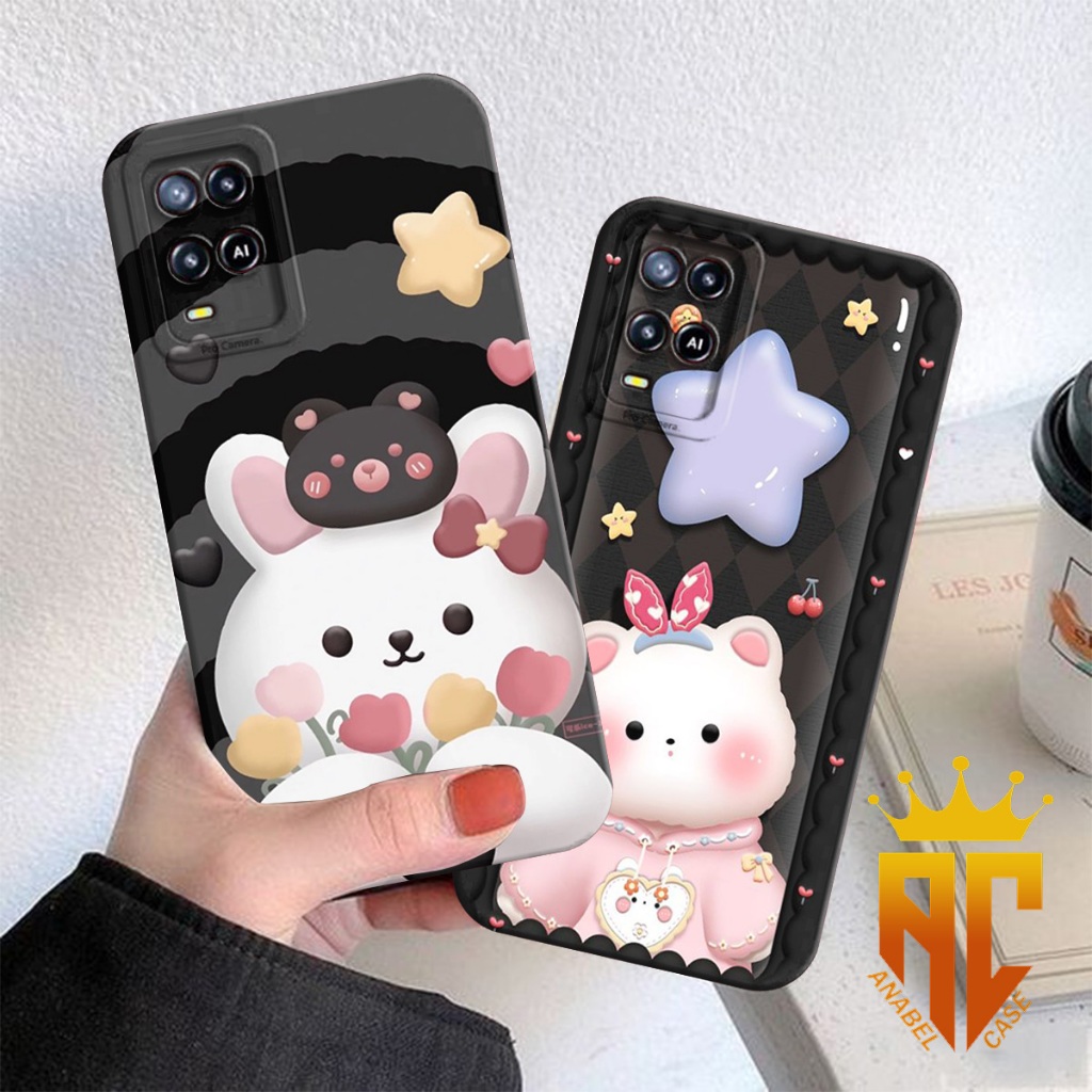 CASE OPPO A54/ OPPO A55 Motif Bear Cute Gemoy kekinian - Case Oppo - Case Beruang - case kekinian - 