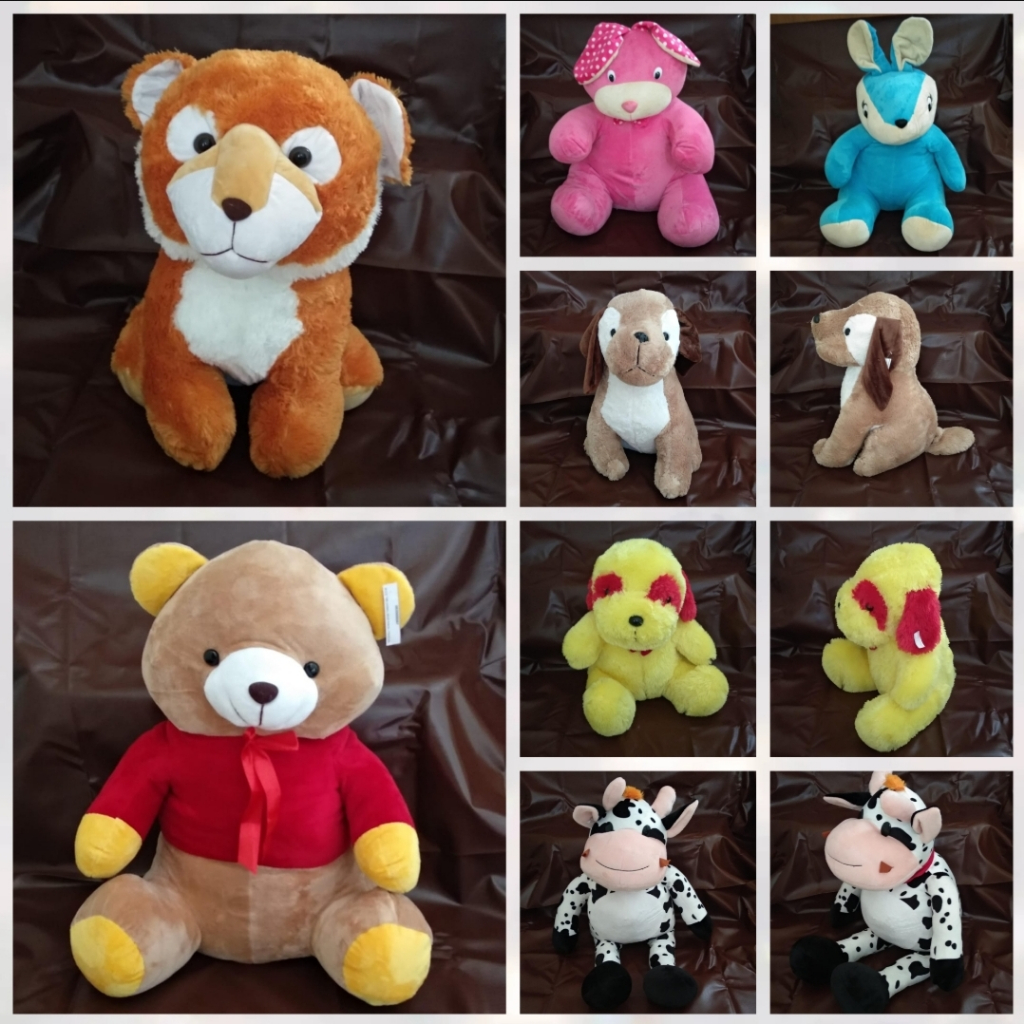 Boneka lucu ukuran besar  beruang, harimau, kelinci, anjing, sapi
