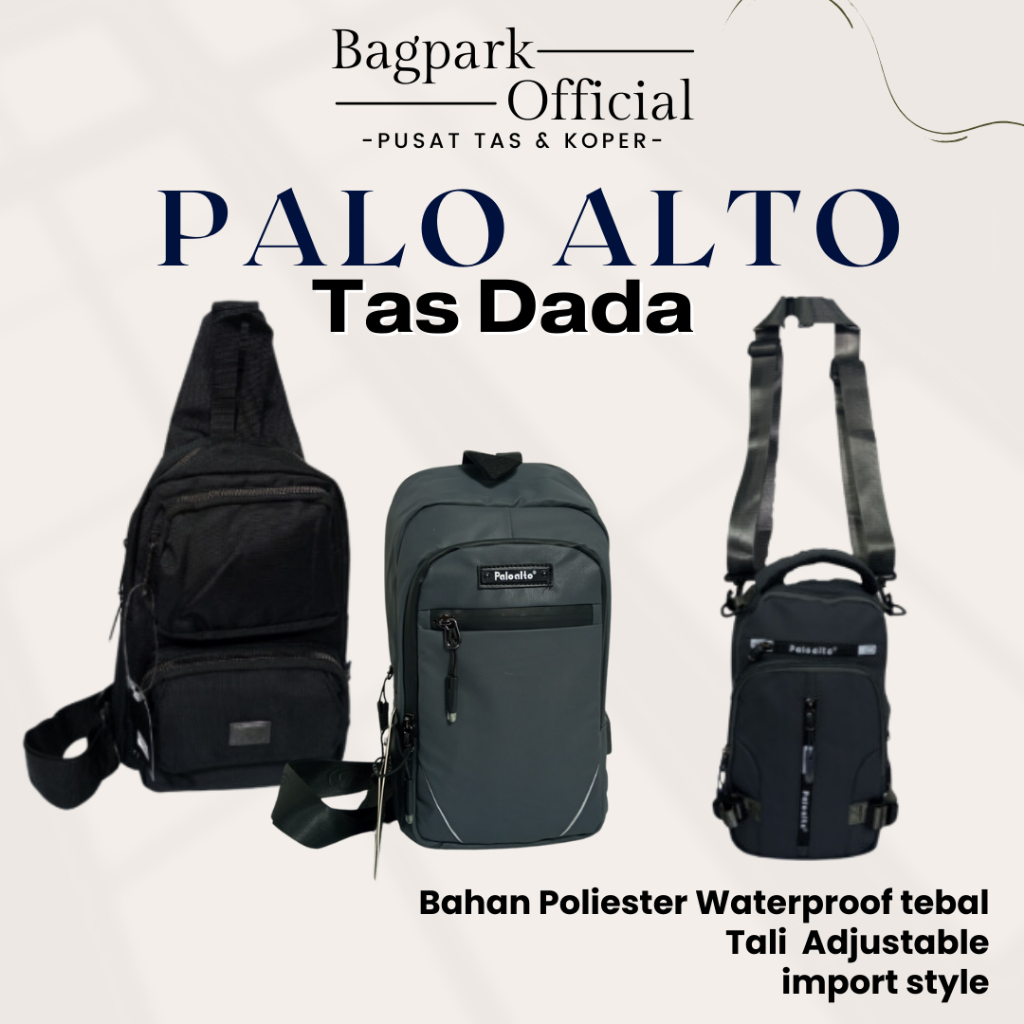 TAS SELEMPANG PRIA TAS SLINGBAG PRIA PALO ALTO ORIGINAL TAS DADA TAS PRIA MULTIFUNGSI Tas Sling Bag 