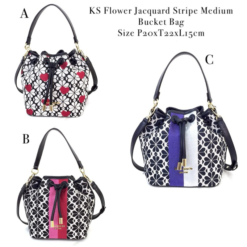shoulder bag ks bucket flower jacquard M