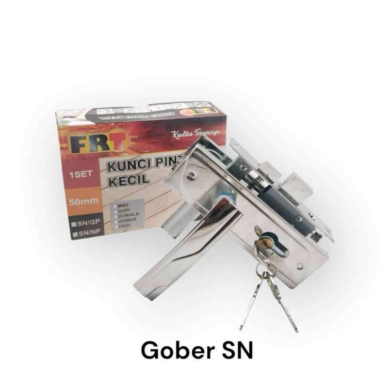 Kunci Pintu Kecil FRT Gober 15cm Full Set / Gagang Handle Pintu Kecil