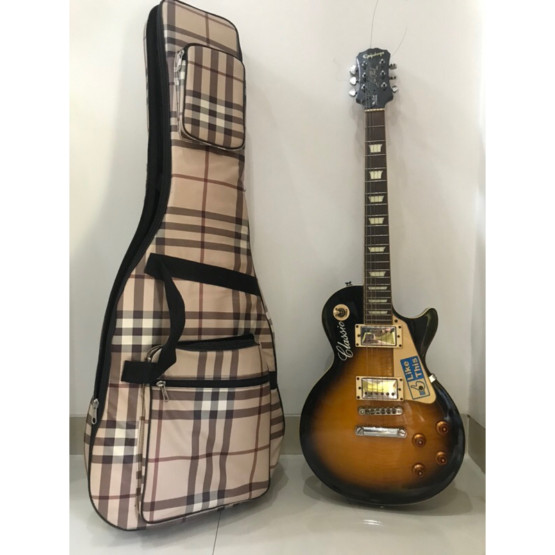 GITAR LISTRIK LES PAUL EPIPHONE SECOND + AMPLIFIER