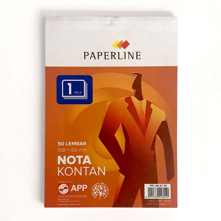 

Nota Kontan Paperline Kecil 1 Ply (NK K1) 1 pack isi 10 Nota