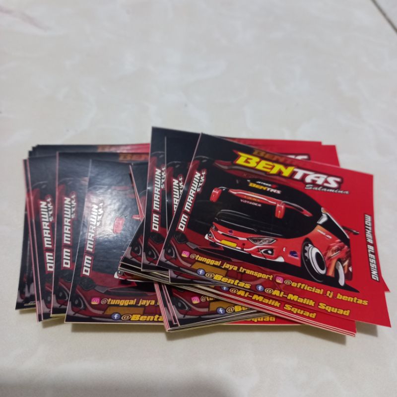 

5 pcs sticker bis stiker bus bentas, grosir sticker