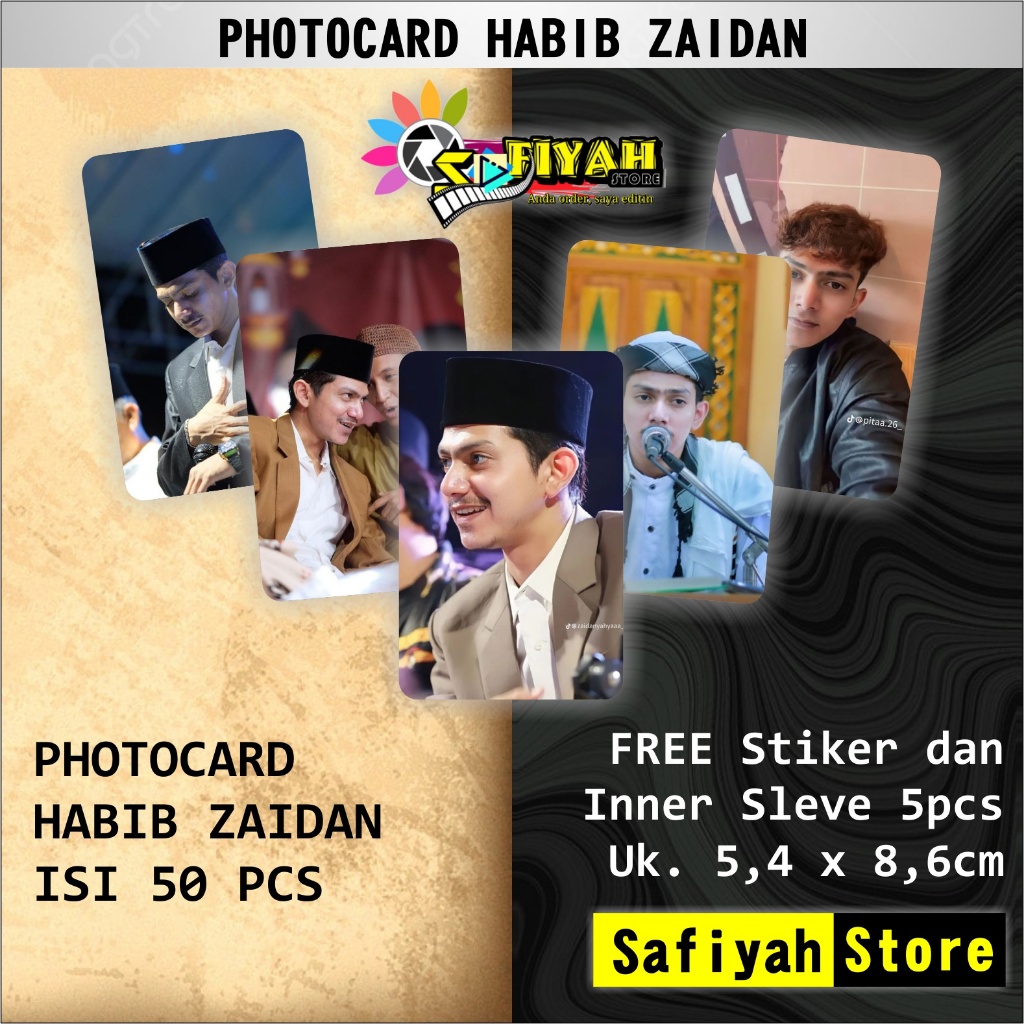 PHOTOCARD HABIB ZAIDAN BIN YAHYA 50Pcs Murah | Bisa Cod,  Ready Stok | Limited Edition free Stiker d
