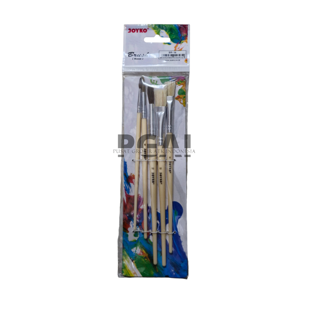 

KUAS JOYKO BR-16 BRUSH ALAT UNTUK MELUKIS 1 PACK ISI 5 PCS