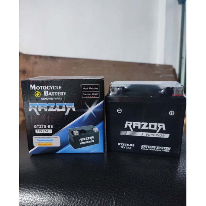 Aki Motor Kering Razor GTZ7S-BS Accu Motor murah 7 Ampere pengiriman khusus pulau Jawa