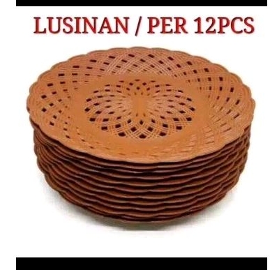 PIRING ROTAN PLASTIK/ PIRING ANGKRINGAN/ PIRING ROTAN BUAH/ PIRING PLASTIK LUSINAN