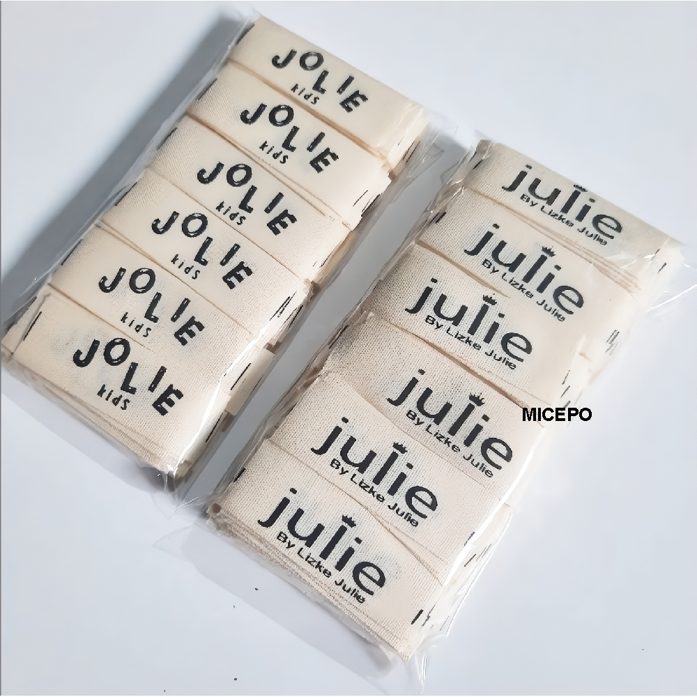

Micepo 100 pcs custom free desain / piterban lembut / label baju / label hijab / label pakaian