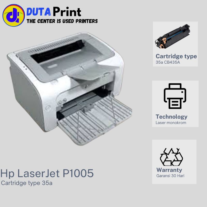 Printer HP LaserJet P1005 bekas siap pakai
