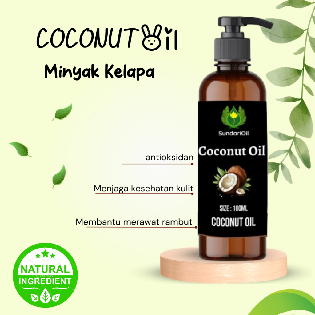 

SundariOil Coconut Oil Minyak Kelapa Murni Pure Coconut Oil Murni 100% 100ml