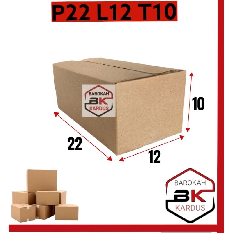 

Kardus 22x12x10 Cm / Kardus Box Packing Polos Tebal Premium