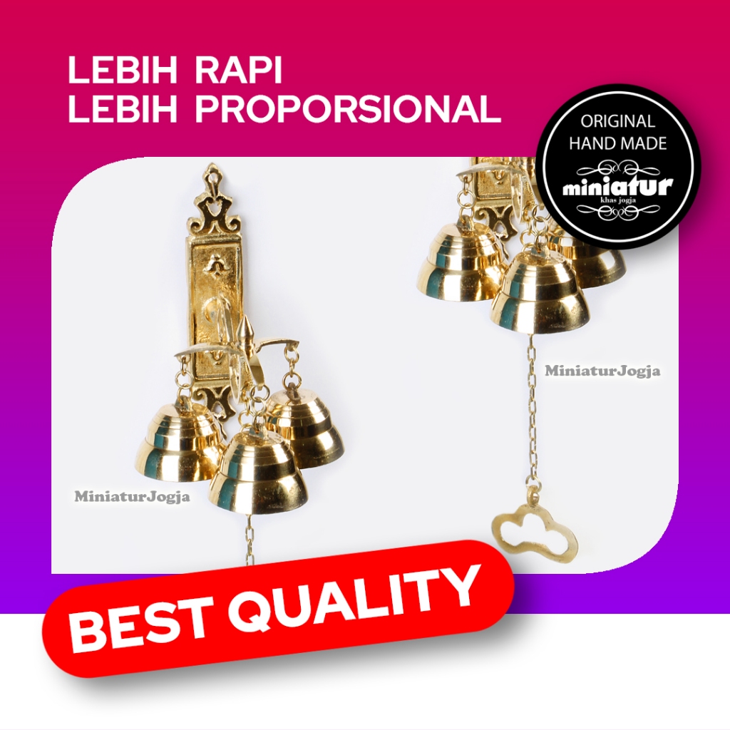Lonceng Pintu Bel Pintu Klasik Antik - Krompyong 3 lonceng