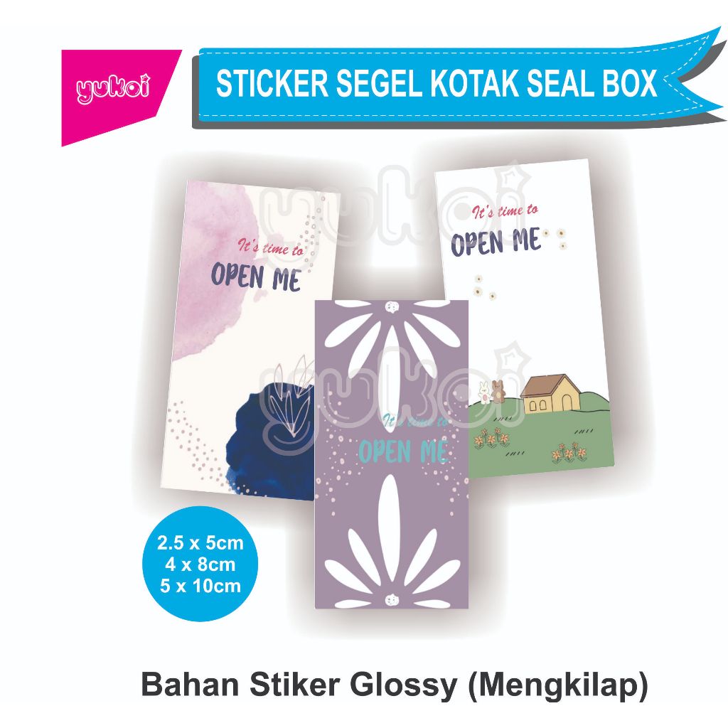 

01 STICKER SEGEL KOTAK SEAL BOX / stiker segel box open me custom design