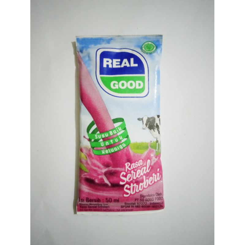 

susu bantal real good 50ml rasa sereal strawberry