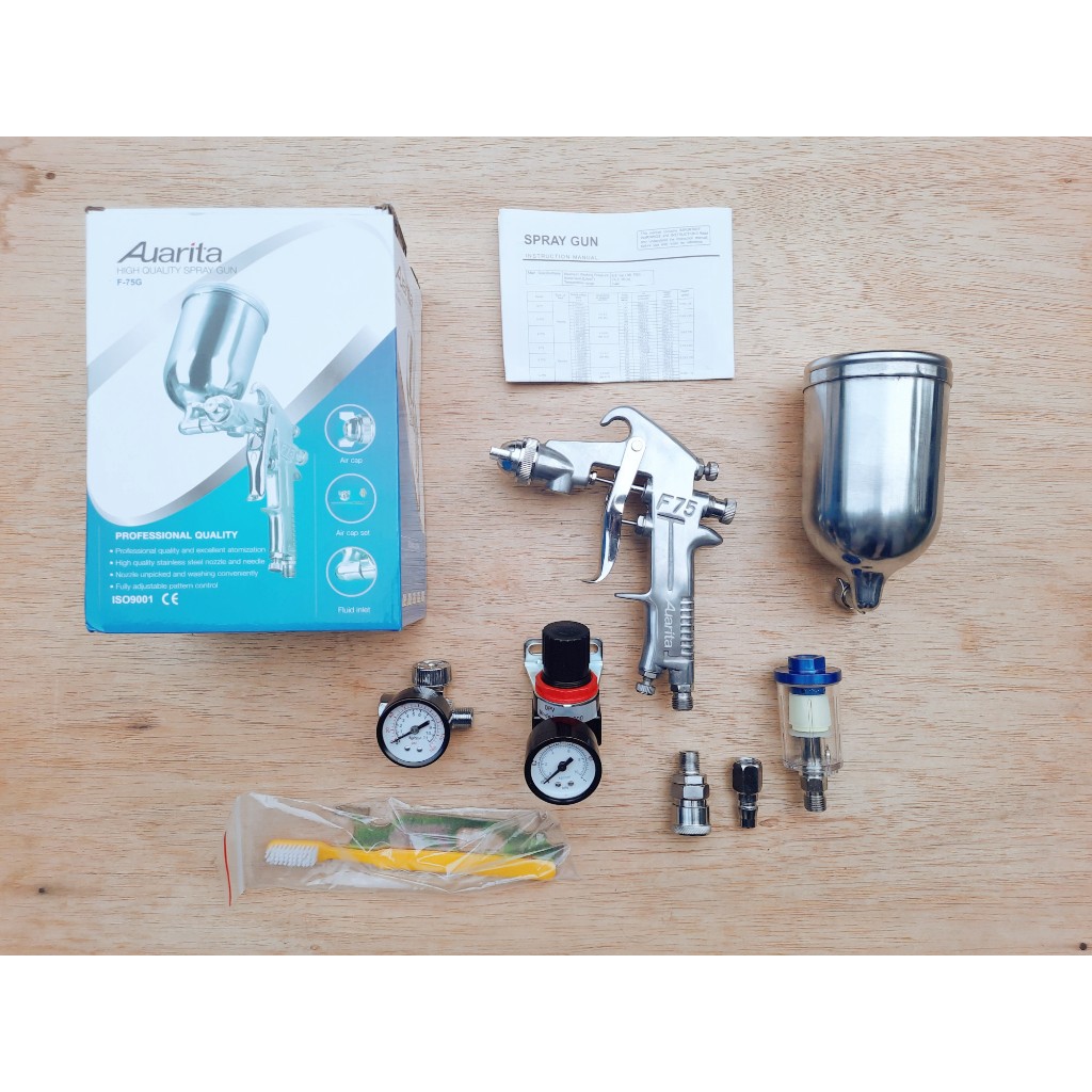 Spray Gun Auarita F75 / F75G Tabung Atas F-75 Original Excellent Atomization