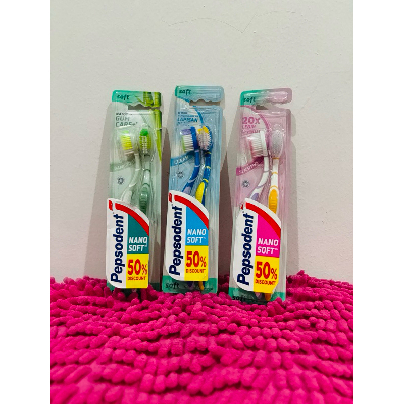 pepsodent sikat gigi Nano soft isi 2