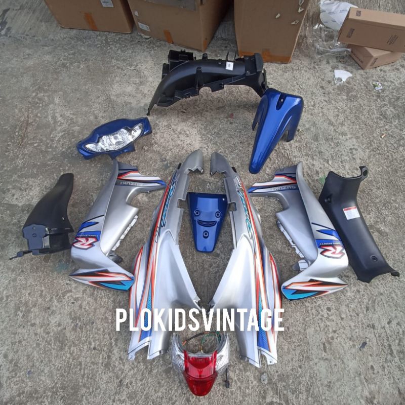 COVER BODY KASAR BODY HALUS SMASH LAMA SMASH OLD 110 BIRU SILVER SET LAMPU