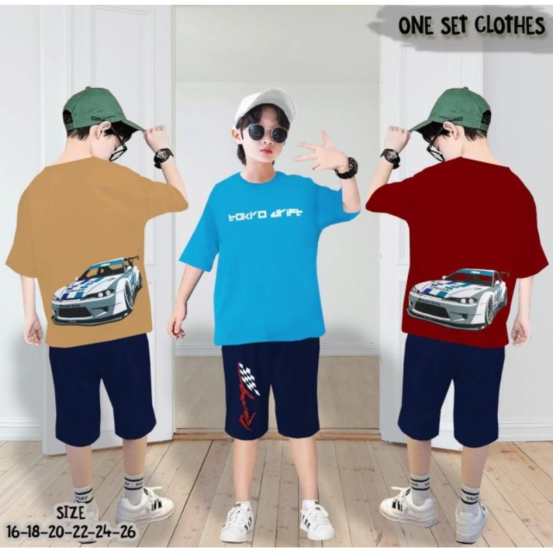 setelan pendek london kids 16-26 (8-13th)