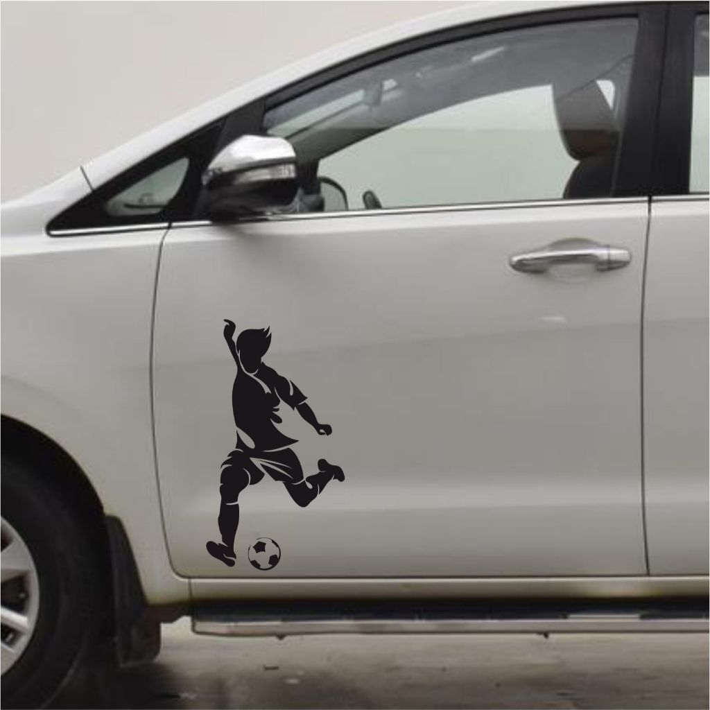 CUTTING STICKER MOBIL SEPAK BOLA STIKER PINTU MOBIL KEREN MURAH