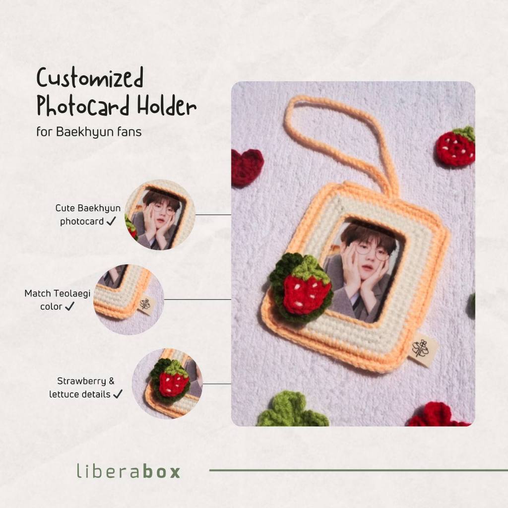 Custom Photocard Holder K-Pop Inspired by Baekhyun Teolaegi / Cahol Baekhyun Teolaegi