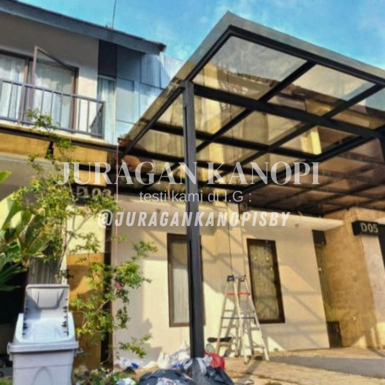 kanopi canopy atap SolarFlat 1.2mm rangka baja ringan