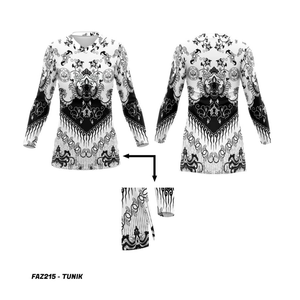 Kaos Baju Jersey OlahRaga Tunik Wanita Batik PGRI Custom Dry Fit Full Print FAZ215