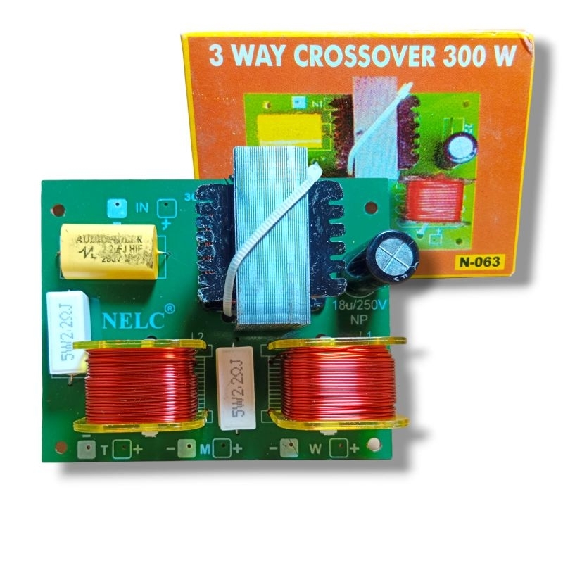 KIT CROSSOVER PASIF 3 WAY 300W NELC N-063 TWEETER  WOOFER MIDLE KROSOFER PASIF 3 WAY NELC