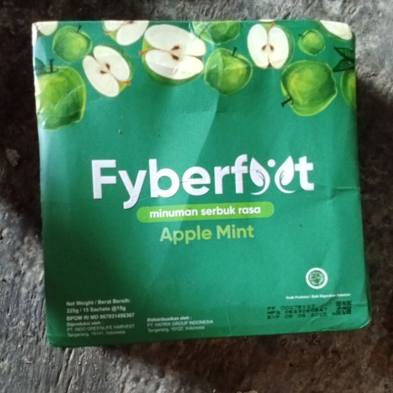 

Fyberfyt Apple mint minuman serbuk rasa 225g/15 sachet@15g