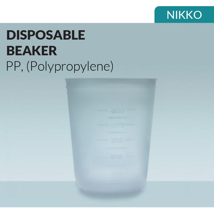 BEAKER DISPOSABLE 2000ml Beaker Plastik 2000mL Polypropylene PP NIKKO