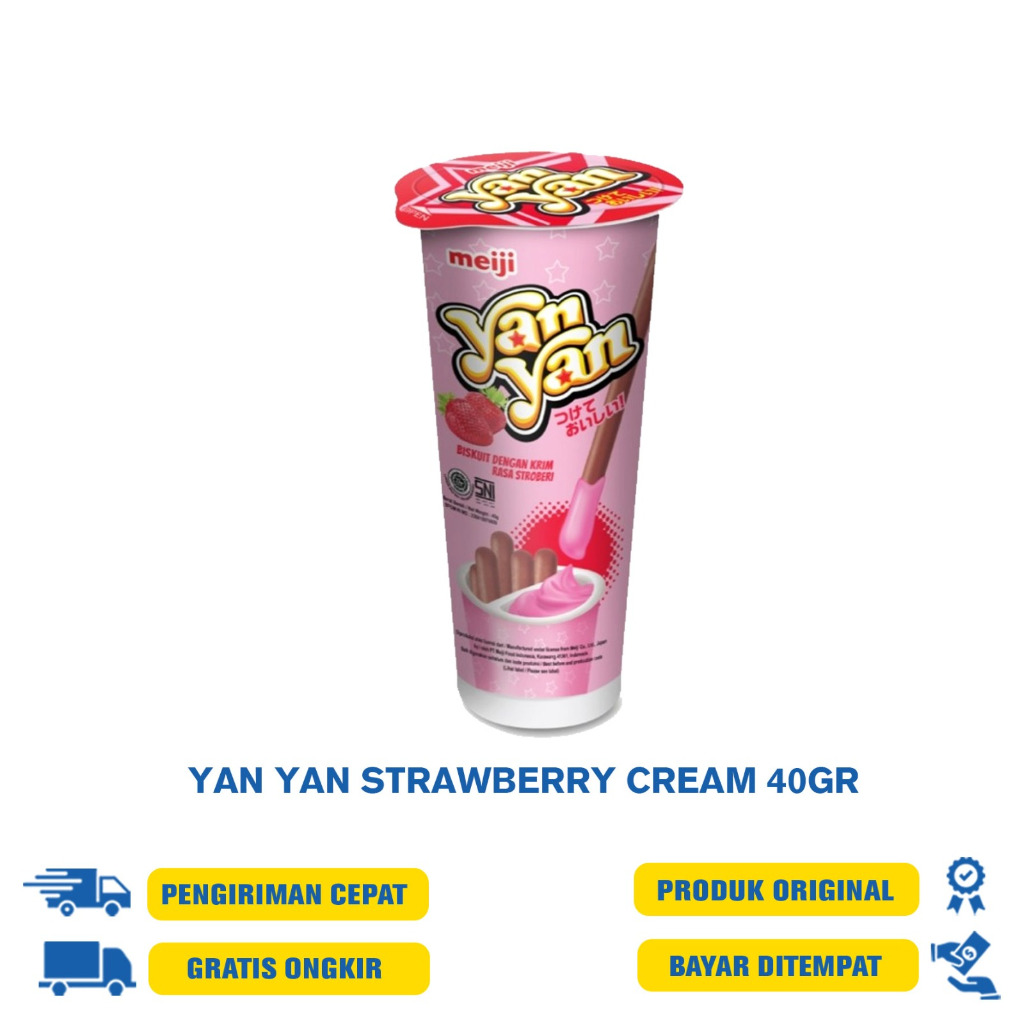 

YAN YAN COKLAT/STRAWBERRY CREAM 40GR