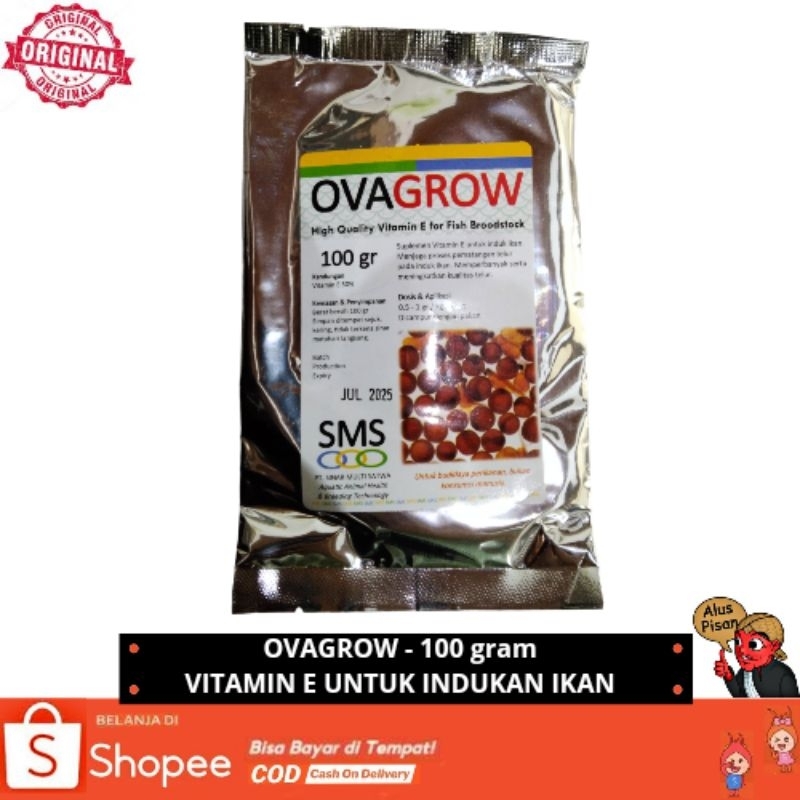 Ovagrow 100 gram - Vitamin E Untuk Indukan Ikan