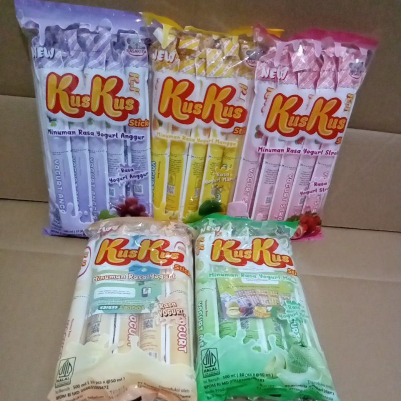 

KUS KUS STICK YOGURT KEMASAN 1 PACK (10stick x 50ML) EXP 2025