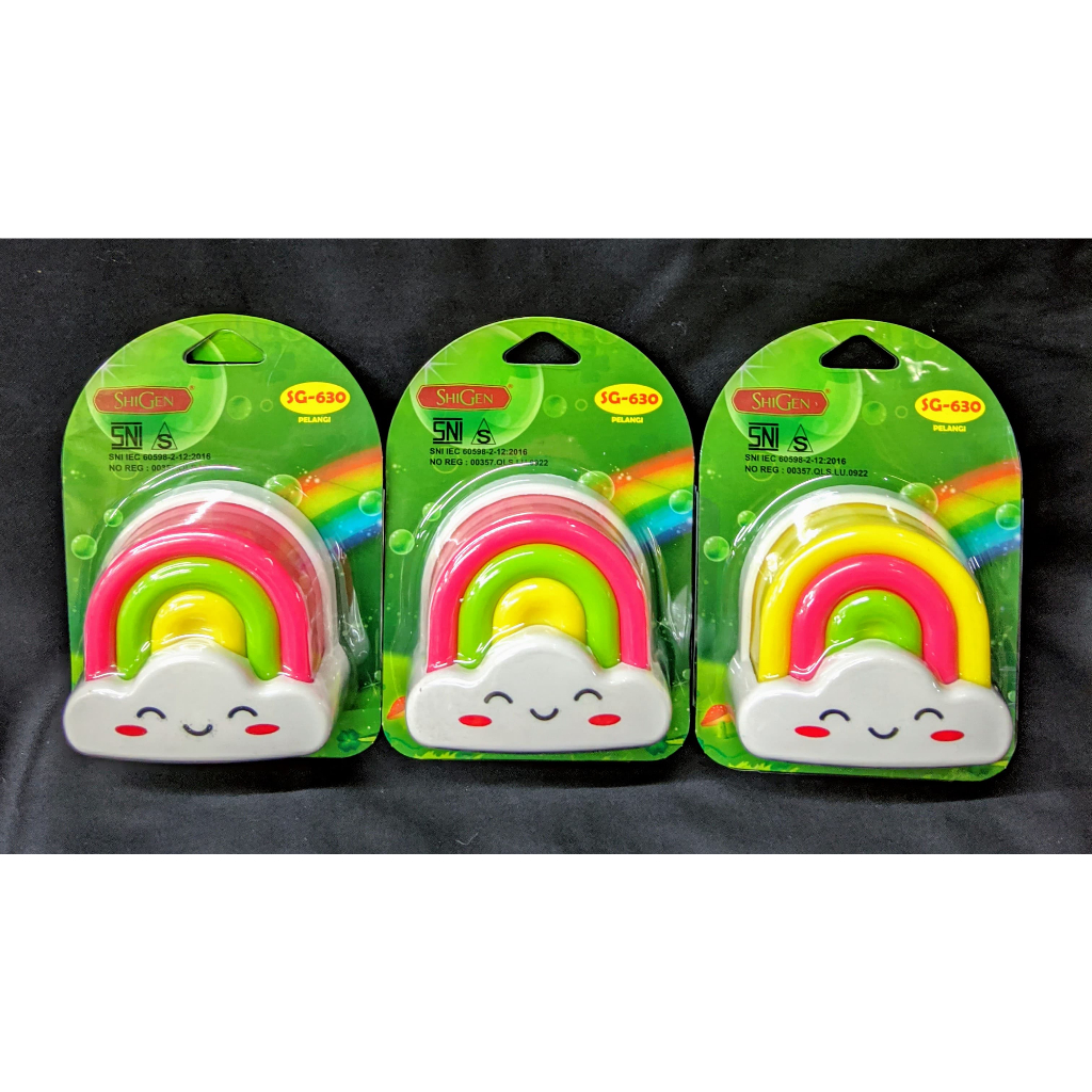 Mini lamp KARAKTER / lampu tidur KARAKTER MOTIF AWAN PELANGI SHIGEN