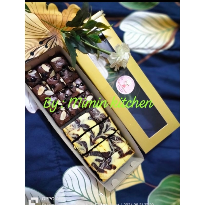 

brownies panggang mix cheese cake