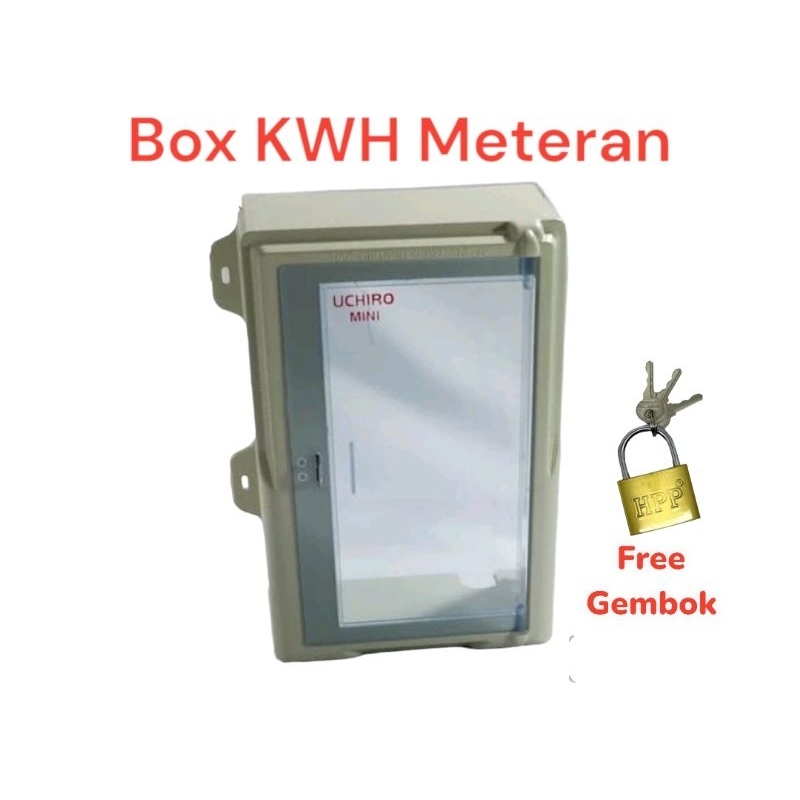 Boks Bok Box Meteran Listrik KWH Meter Tipe Prabayar + Free Gembok