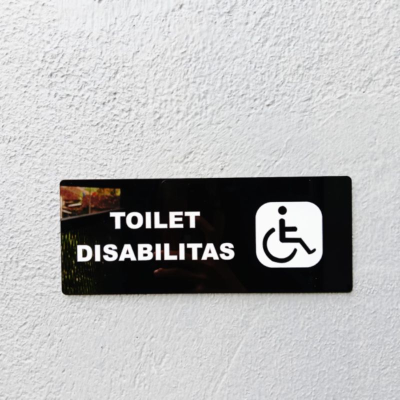 Sign Acrylic Toilet Disabilitas | Sign Toilet Disabilitas