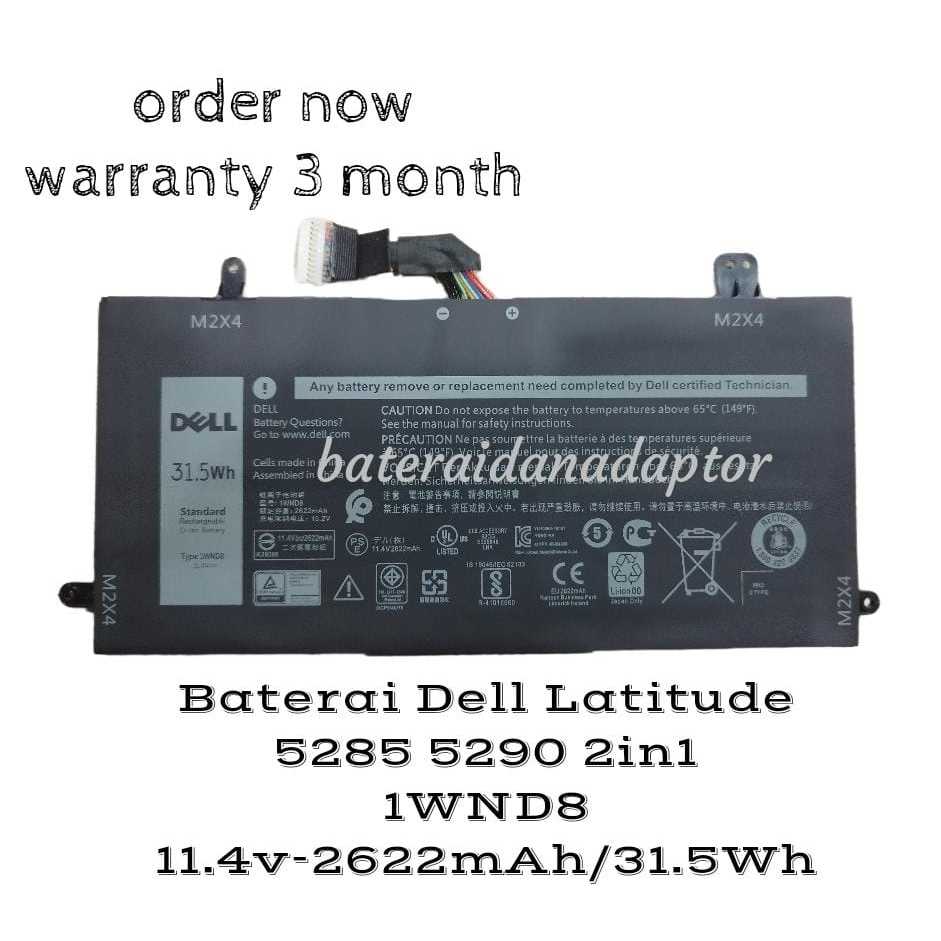 Baterai Latitude 5285 5290 2in1 1WND8