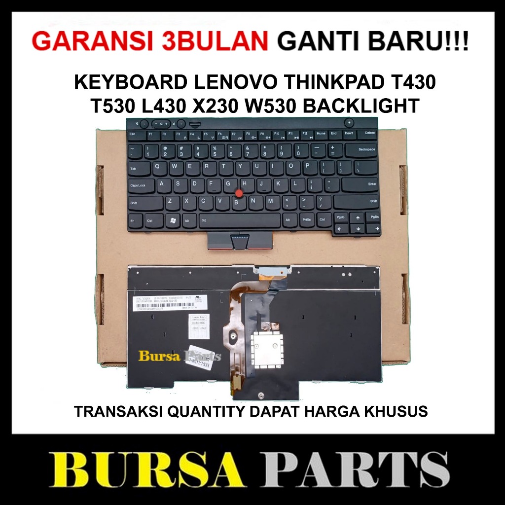 Keyboard Lenovo Thinkpad T530 T430 L430 X230 W530 Backlight